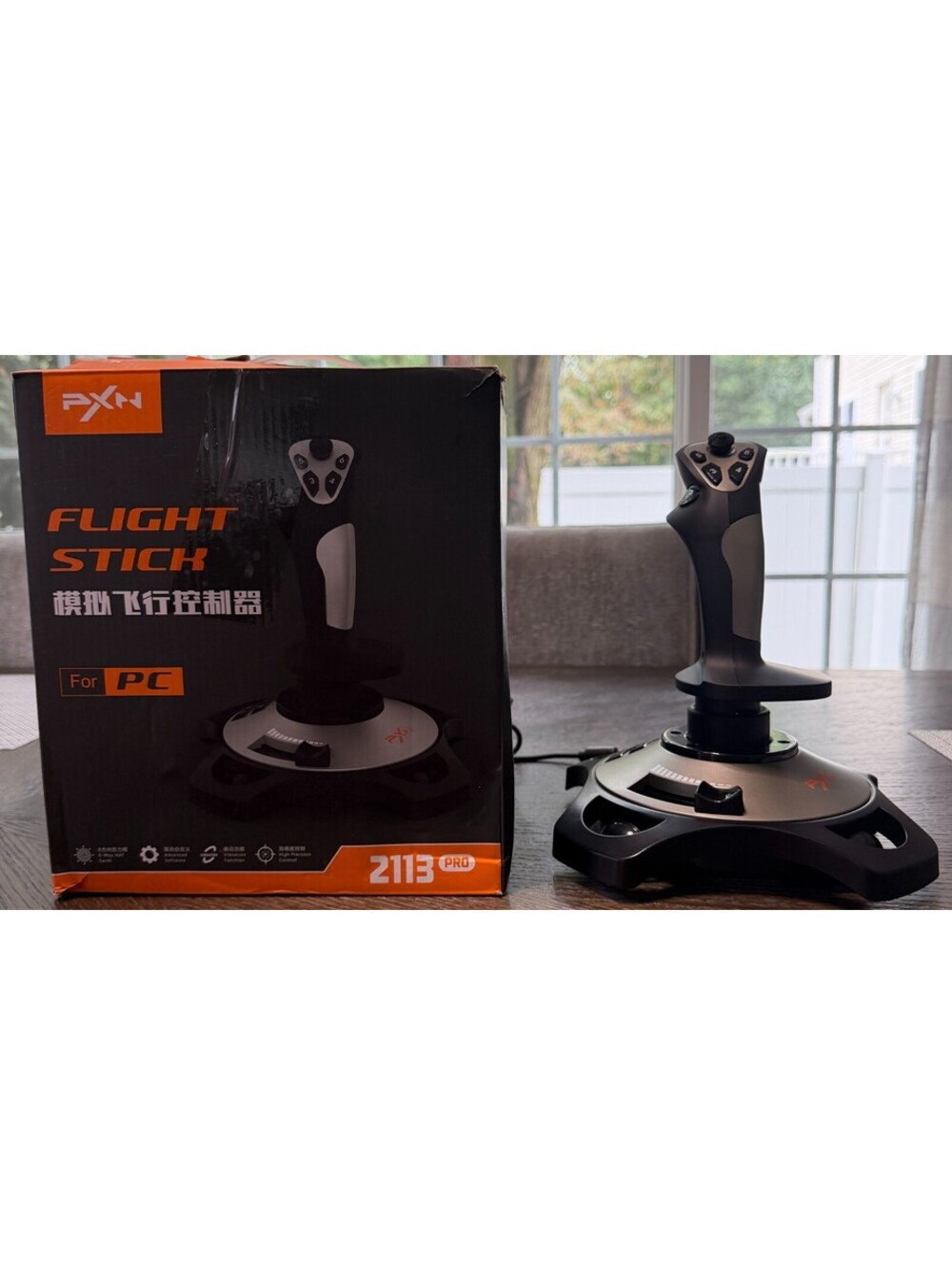PXN 2113 PRO Wired PC Flight Stick Joystick USB Flight Simulator Controller Boxe